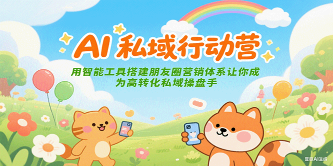 AI私域行动营：用智能工具搭建朋友圈营销体系让你成为高转化私域操盘手-来福网创