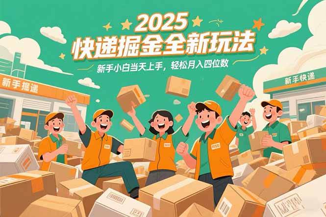 （15244期）2025快递掘金全新玩法，新手小白当天上手，轻松月入四位数！-来福网创