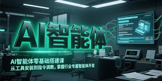 （15257期）AI智能体零基础搭建课，从工具安装到指令调教，掌握行业专属智能体开发…-来福网创