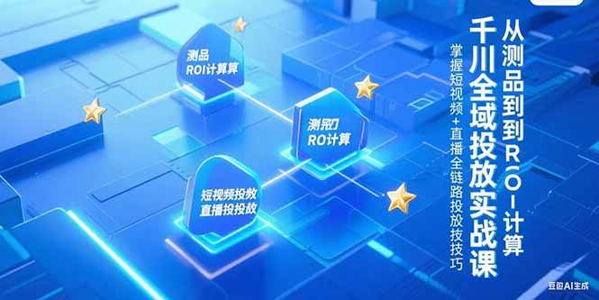 （15256期）千川全域投放实战课，从测品到ROI计算，掌握短视频+直播全链路投放技巧-来福网创