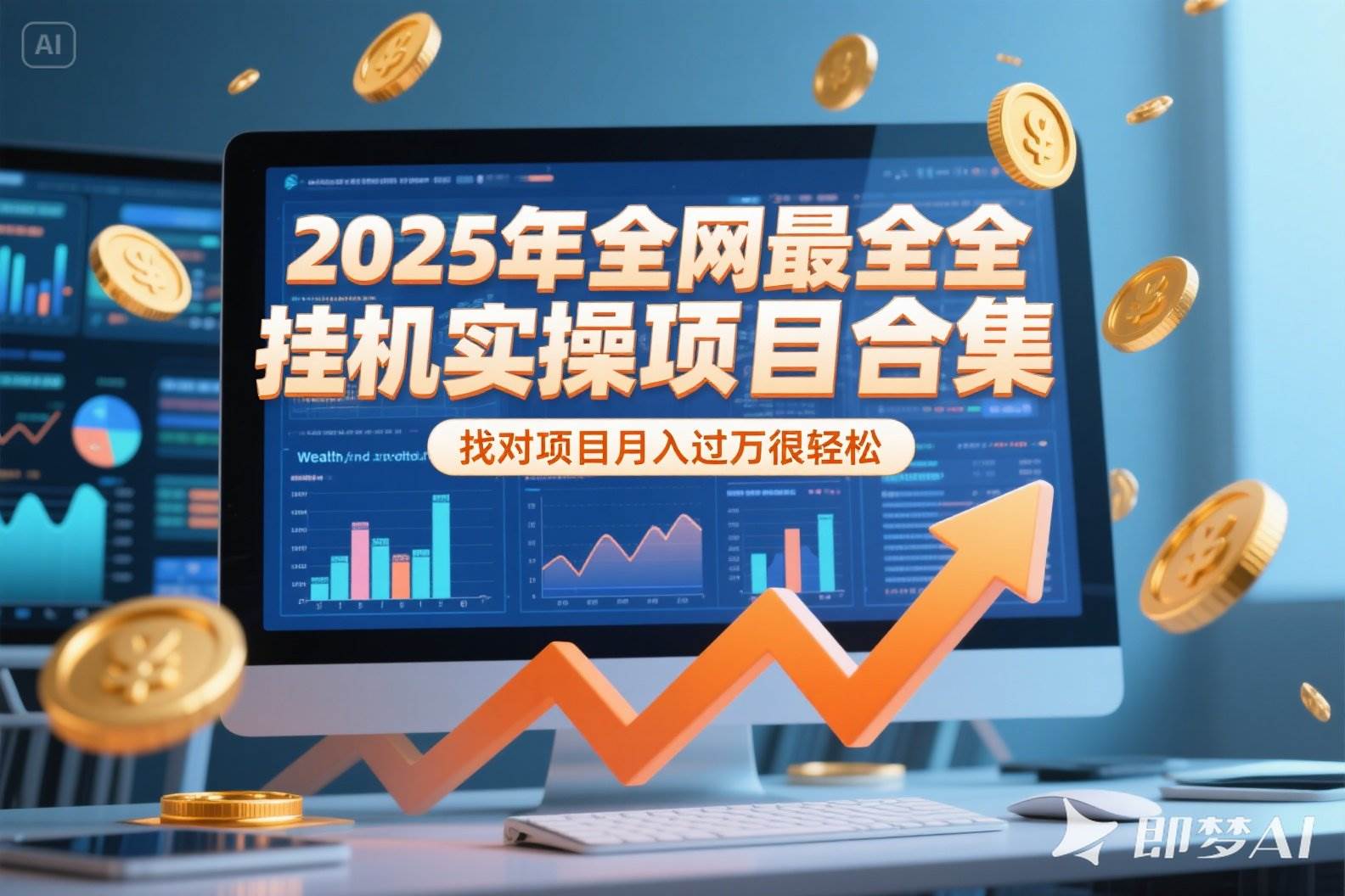 （15303期）2025年挂机实操项目实操演练，挂机类型，AI直播类型，轻资产创业类型…-来福网创