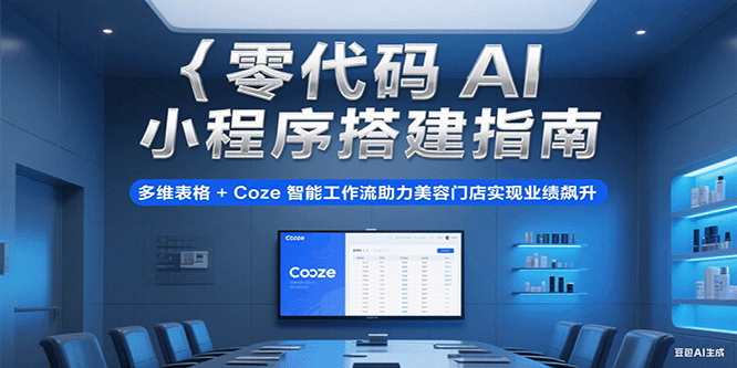 零代码AI小程序搭建指南，多维表格+Coze智能工作流助力美容门店实现业绩飙升-来福网创