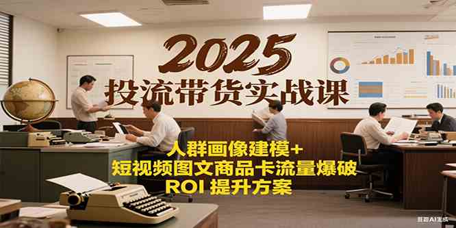 2025投流带货实战课：人群画像建模+短视频图文商品卡流量爆破ROI提升方案-来福网创