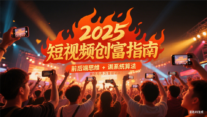 2025短视频创富指南，前后端思维 + 系统算法，教你月入过万变现路径-来福网创