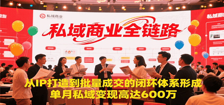 私域商业全链路，从IP打造到批量成交的闭环体系形成，单月私域变现600万-来福网创