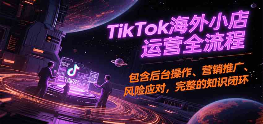 TikTok海外小店运营全流程，包含后台操作、营销推广、风险应对，完整的知识闭环-来福网创