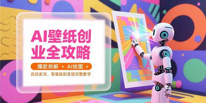 （15312期）AI壁纸创业全攻略，爆款拆解+AI绘图+自动发货，零基础到变现完整教学-来福网创