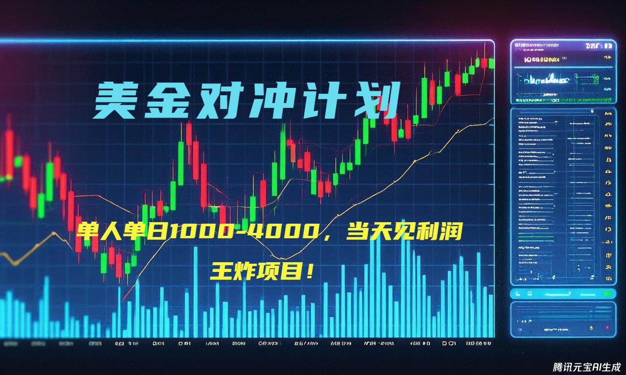 （15333期）2025年最暴力项目“美金先登计划”最新最强对冲战法，每日实际收益1K-4K-来福网创