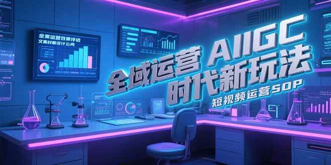 （15327期）全域运营AIGC时代新玩法，文案封面设计公式，短视频运营SOP-来福网创