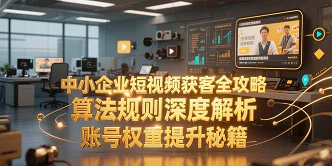 （15326期）中小企业短视频获客全攻略，算法规则深度解析，账号权重提升秘籍-来福网创