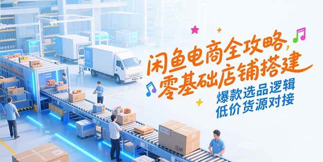 （15325期）闲鱼电商全攻略，零基础店铺搭建，爆款选品逻辑，低价货源对接-来福网创