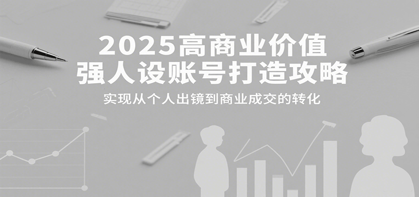2025高商业价值强人设账号打造攻略，实现从个人出镜到商业成交的转化-来福网创