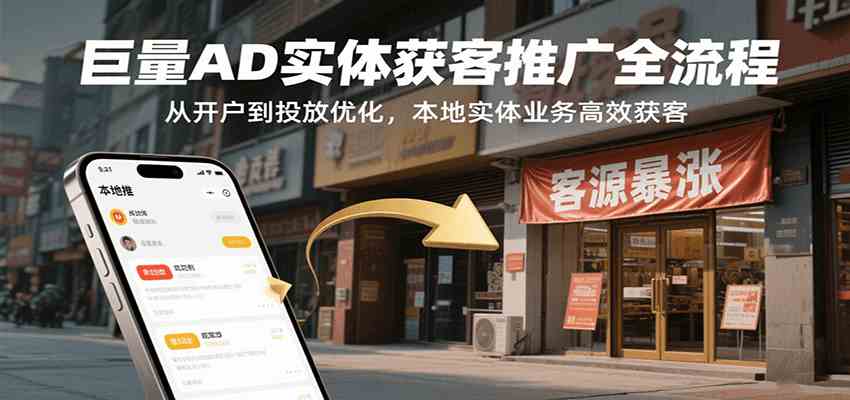 巨量AD实体获客推广全流程，从开户到投放优化，本地实体业务高效获客-来福网创