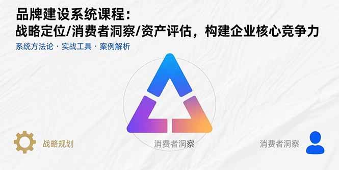 （15772期）品牌建设系统课程：战略定位/消费者洞察/资产评估，构建企业核心竞争力-来福网创