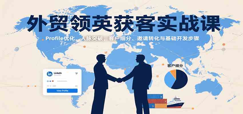 外贸领英获客实战课：Profile优化、人脉突破，客户细分、邀请转化与基础开发步骤-来福网创