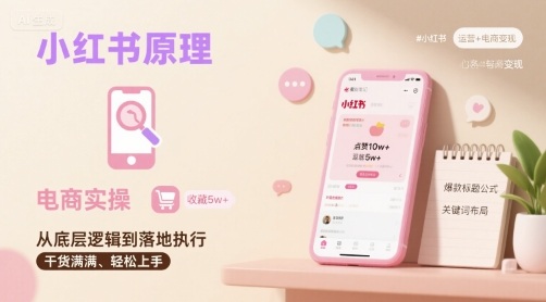小红书原理以及详细实操流程，小红书电商教程-来福网创