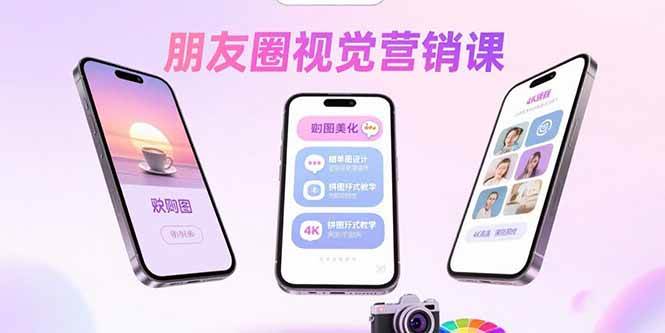 （15866期）朋友圈视觉营销课：问候图美化，晒单图设计，拼图玩法教学-来福网创