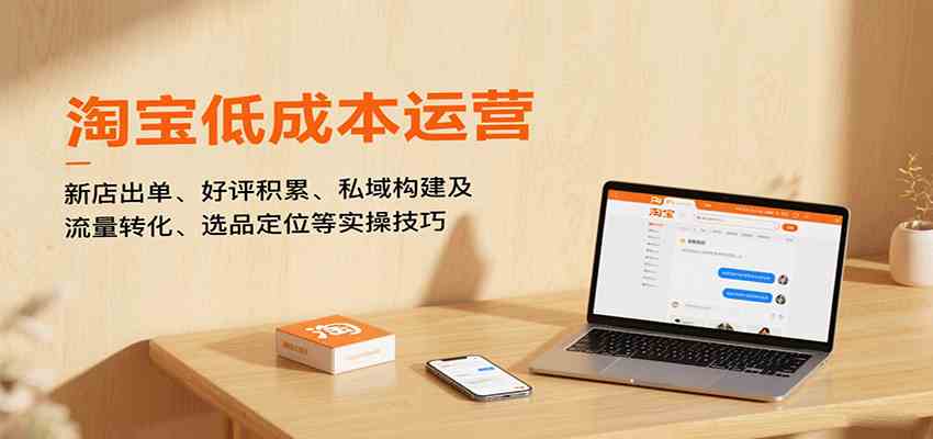 淘宝低成本运营，新店出单、好评积累、私域构建及流量转化、选品定位等实操技巧-来福网创