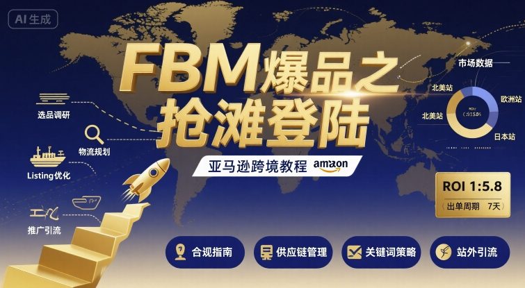 FBM爆品之抢滩登陆-亚马逊跨境教程-来福网创