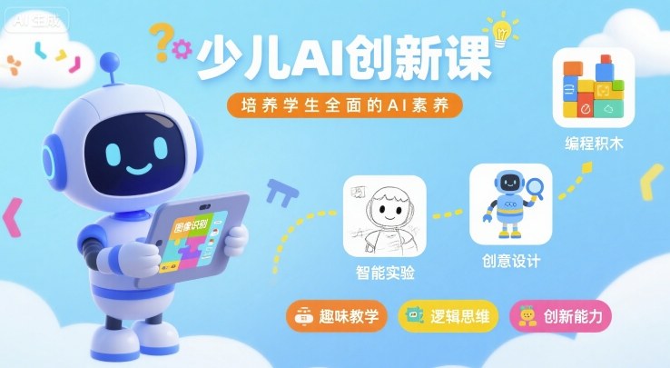 少儿AI创新课，培养学生全面的AI素养-来福网创