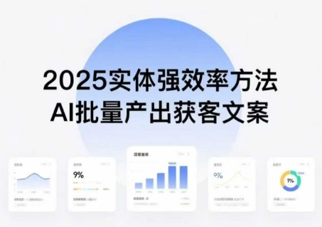实体强效率方法：AI批量产出获客文案，2025年普通人拥抱AI，实现实体创收-来福网创