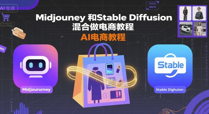 Midjourney和Stable Diffusion混合做电商教程-ai电商教程-来福网创