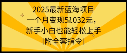2025最新蓝海项目一个月变现1w+新手小白也能轻松上手【附全套指令】-来福网创