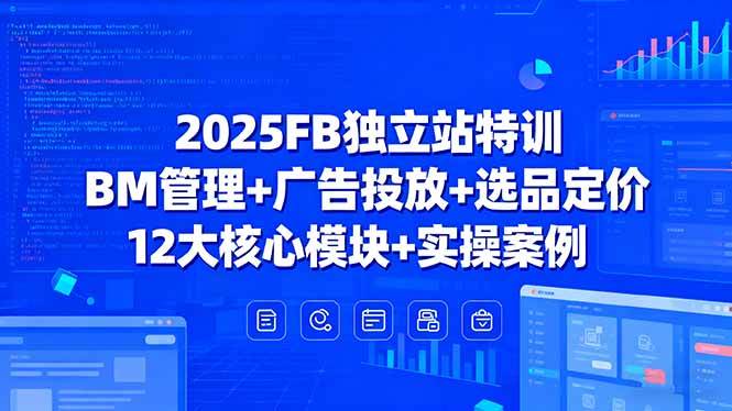 （15962期）2025FB独立站特训，BM管理+广告投放+选品定价，12大核心模块+实操案例-来福网创