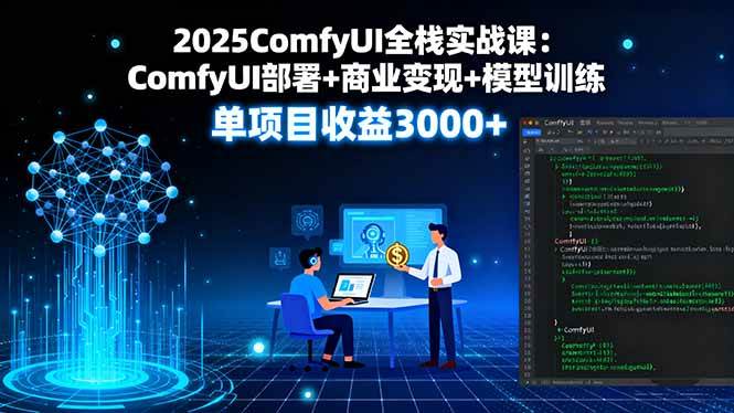 （16013期）2025ComfyUI全栈实战课：ComfyUI部署+商业变现+模型训练，单项目收益3000+-来福网创