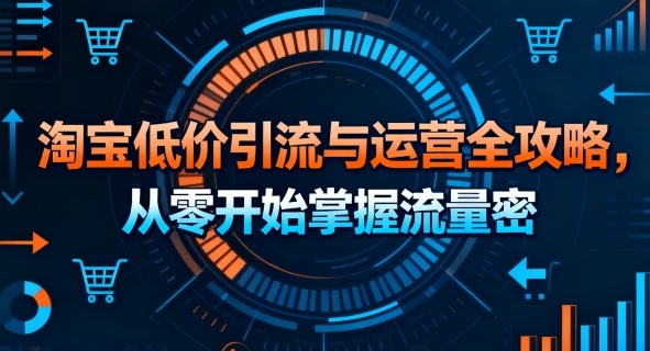 淘宝低价引流与运营全攻略，从零开始掌握流量密码-来福网创