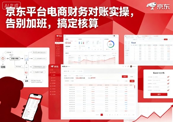 京东平台电商财务对账实操，告别加班，搞定核算-来福网创