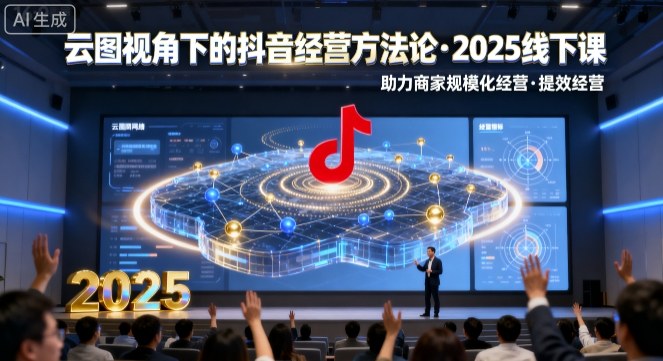 云图视角下的抖音经营方法论，2025线下课，助力商家规模化经营，提效经营（录音+字幕）-来福网创