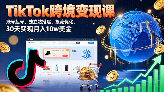 （16034期）TikTok跨境变现课：账号起号、独立站搭建、投流优化，30天实现月入10w美金-来福网创