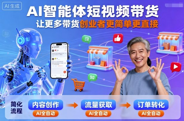AI智能体短视频带货，让更多带货创业者更简单更直接-来福网创