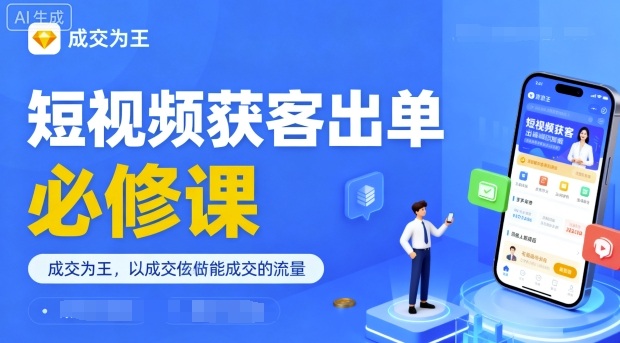 短视频获客出单必修课，成交为王，以成交为导向，直接做能成交的流量-来福网创