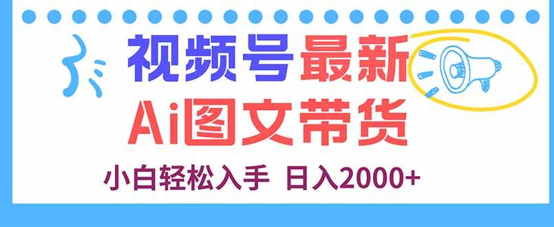 （16092期）视频号最新AI图文带货，每天几分钟，小白轻松入手，日入2000+-来福网创