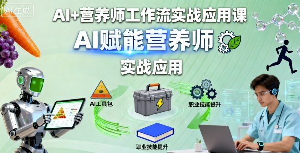 AI+营养师工作流实战应用课，AI赋能营养师-来福网创