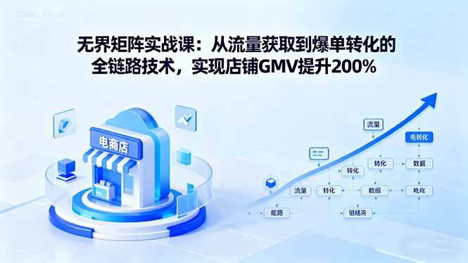 （16104期）无界矩阵实战课：从流量获取到爆单转化的全链路技术，实现店铺GMV提升200%-来福网创