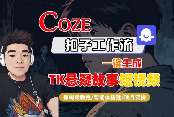 Coze扣子智能体工作流一键生成“TK悬疑故事“短视频，全流程保姆级教学-来福网创