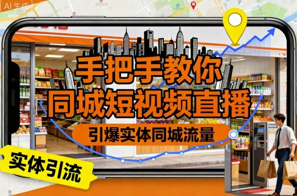 手把手教你同城短视频直播，引爆实体同城流量-来福网创