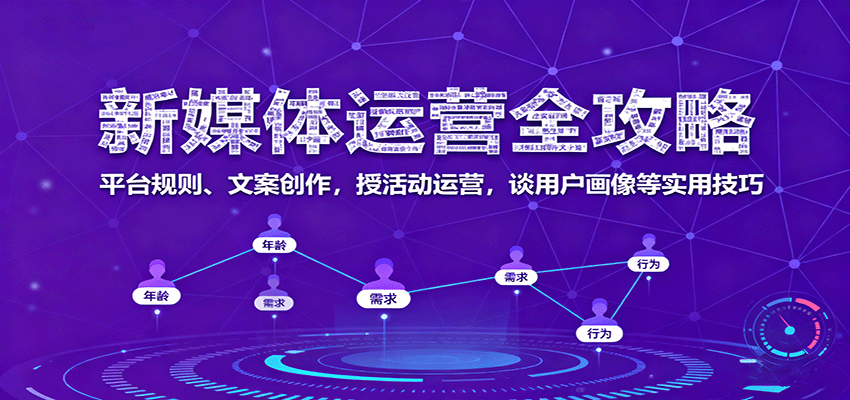 新媒体运营全攻略：平台规则、文案创作，授活动运营，谈用户画像等实用技巧-来福网创