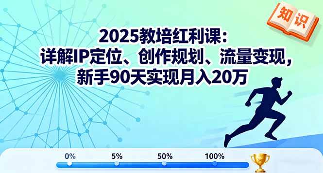 （16178期）2025教培红利课：详解IP定位、创作规划、流量变现，新手90天实现月入20万-来福网创