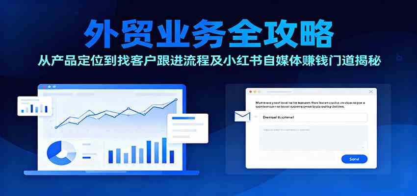 外贸业务全攻略：从产品定位到找客户跟进流程及小红书自媒体赚钱门道揭秘-来福网创