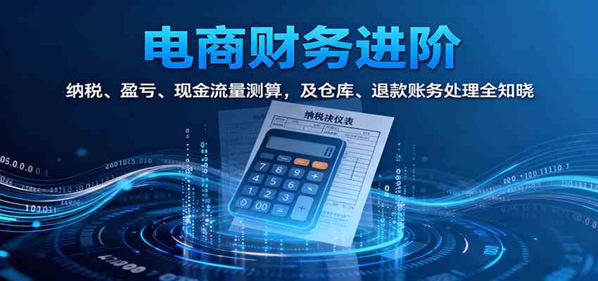 电商财务进阶：纳税、盈亏、现金流量测算，及仓库、退款账务处理全知晓-来福网创