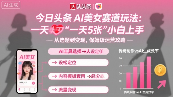 今日头条AI美女赛道玩法，一天轻松5张，小白轻松上手-来福网创