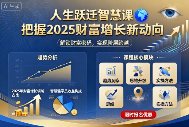 人生跃迁智慧课，把据2025财富增长新动向-来福网创