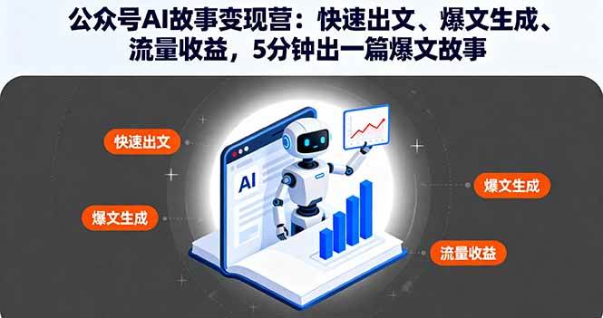 （16201期）公众号AI故事变现营：快速出文、爆文生成、流量收益，5分钟出一篇爆文故事-来福网创