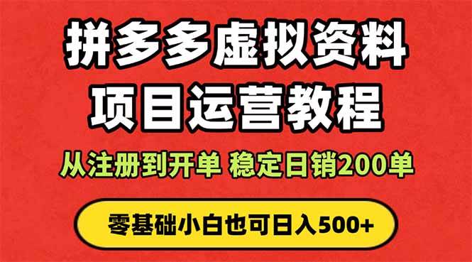 （16220期）拼多多开店运营课程： 蓝海变现玩法，轻松实现睡后收入 零基础小白也可…-来福网创