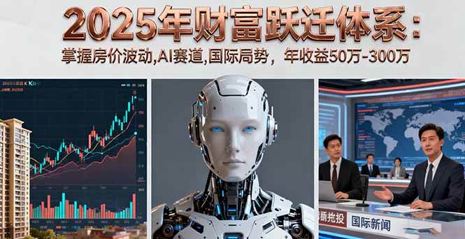 （16217期）2025年财富跃迁体系：掌握房价波动,AI赛道,国际局势，年收益50万-300万-来福网创