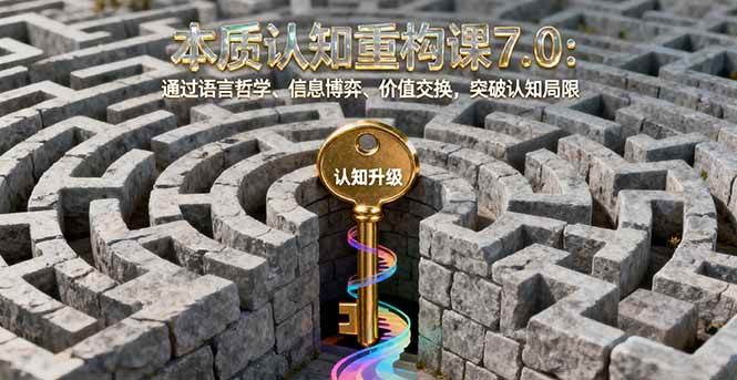 （16218期）本质认知重构课7.0：通过语言哲学、信息博弈、价值交换，突破认知局限-来福网创